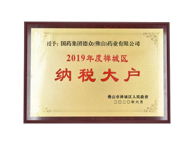 2019年度禅城區納稅大戶